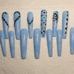 Luxury Custom Lace Press-On 3XL Gel Nails